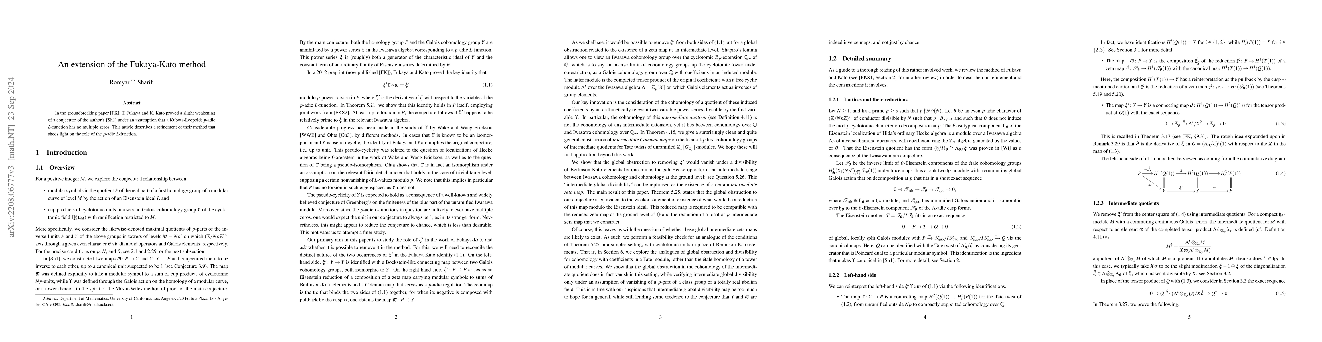 Thumbnail for An extension of the Fukaya-Kato method