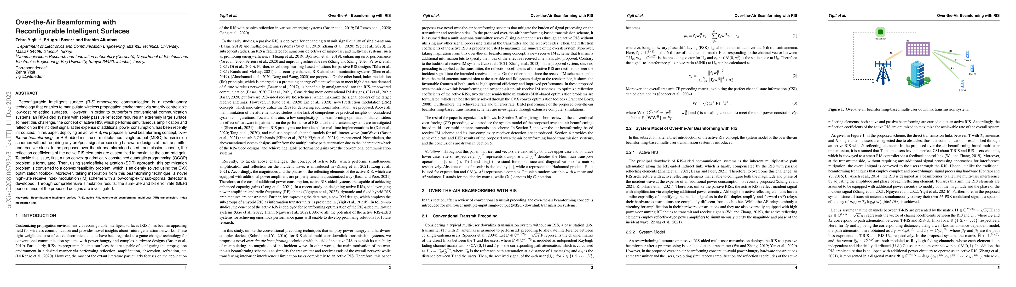 Thumbnail for Over-the-Air Beamforming with Reconfigurable Intelligent Surfaces