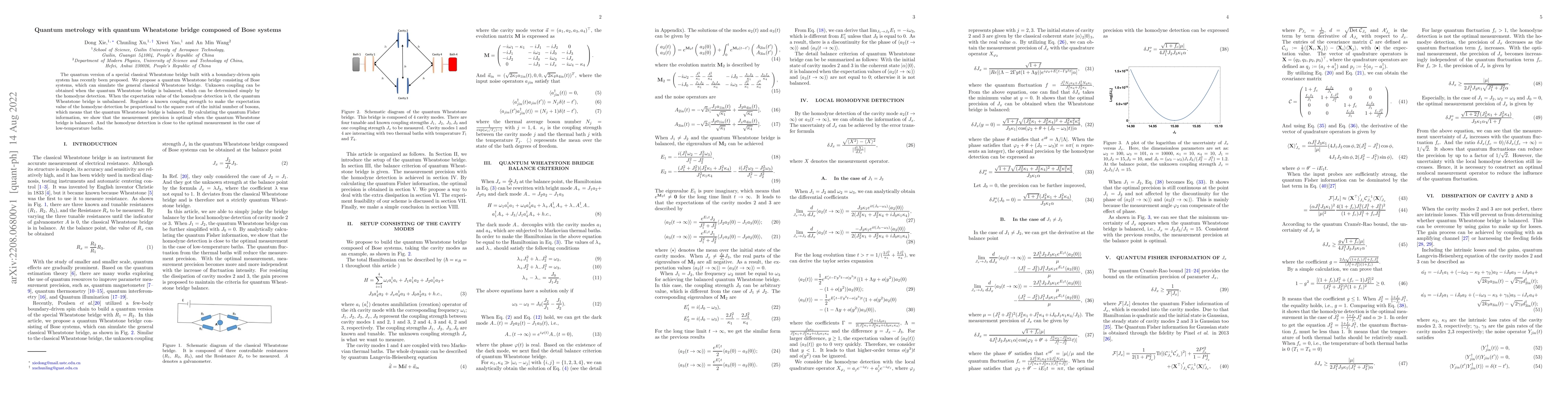 Thumbnail for Quantum metrology with quantum Wheatstone bridge composed of Bose
  systems