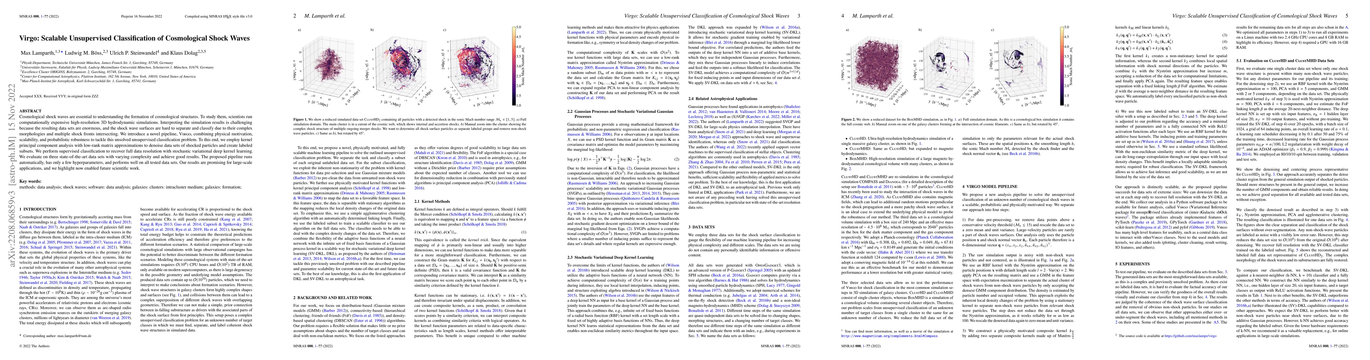 Thumbnail for Virgo: Scalable Unsupervised Classification of Cosmological Shock Waves