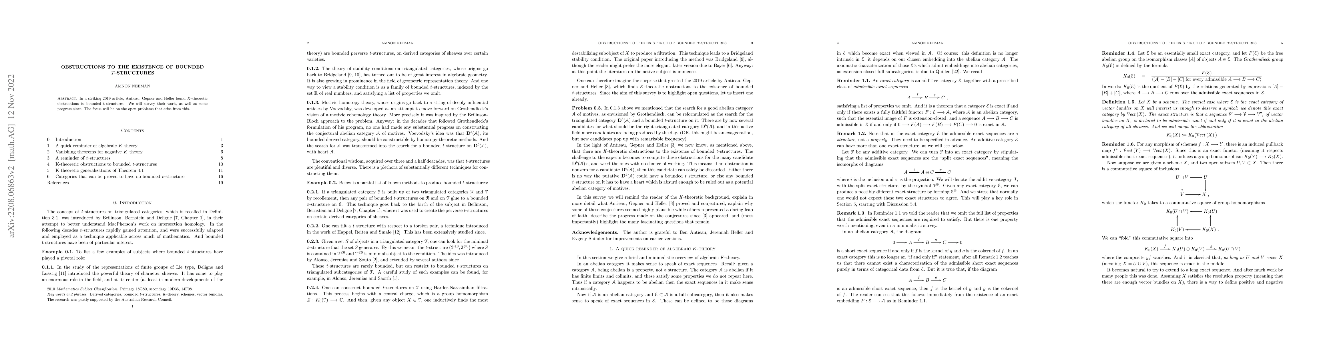 Thumbnail for Obstructions to the existence of Bounded {\it t}--structures