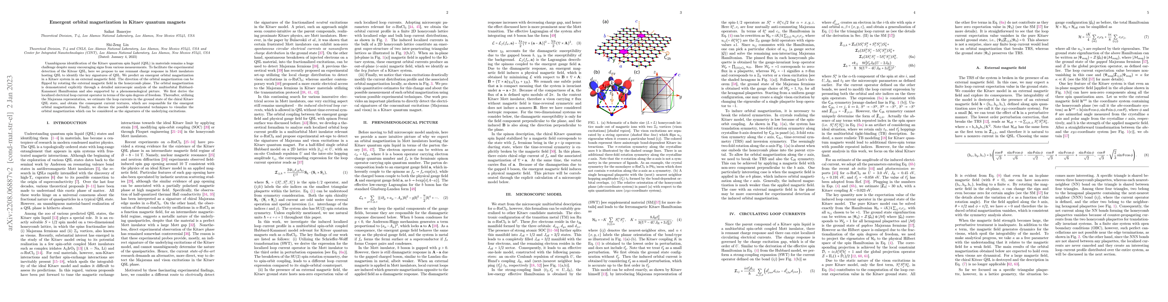 Thumbnail for Emergent orbital magnetization in Kitaev quantum magnets