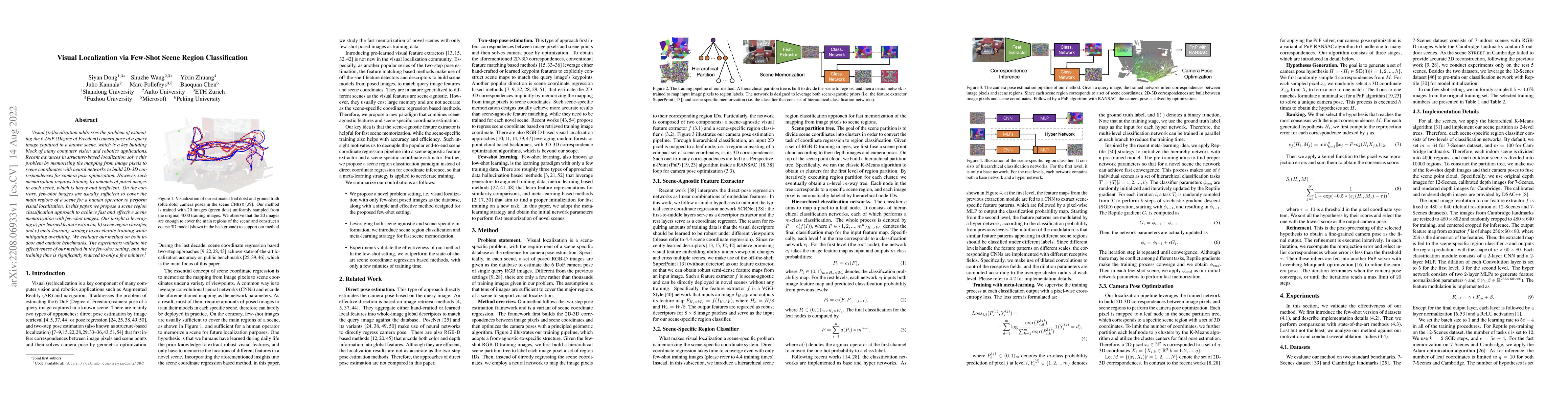 Thumbnail for Visual Localization via Few-Shot Scene Region Classification