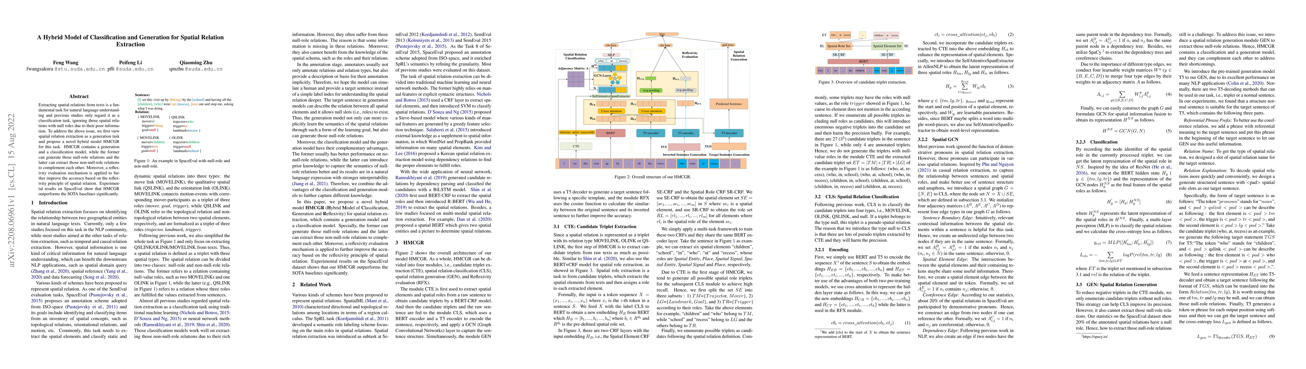 Thumbnail for A Hybrid Model of Classification and Generation for Spatial Relation
  Extraction