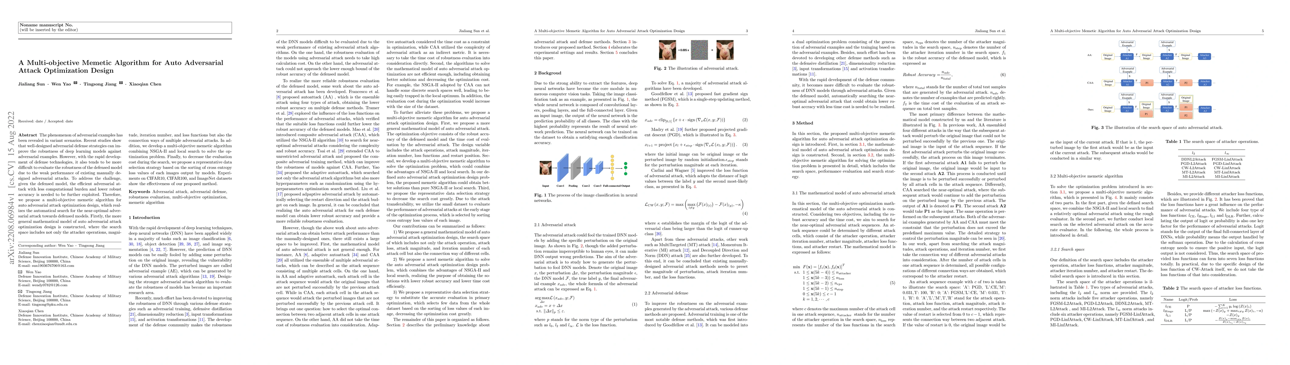 Thumbnail for A Multi-objective Memetic Algorithm for Auto Adversarial Attack
  Optimization Design
