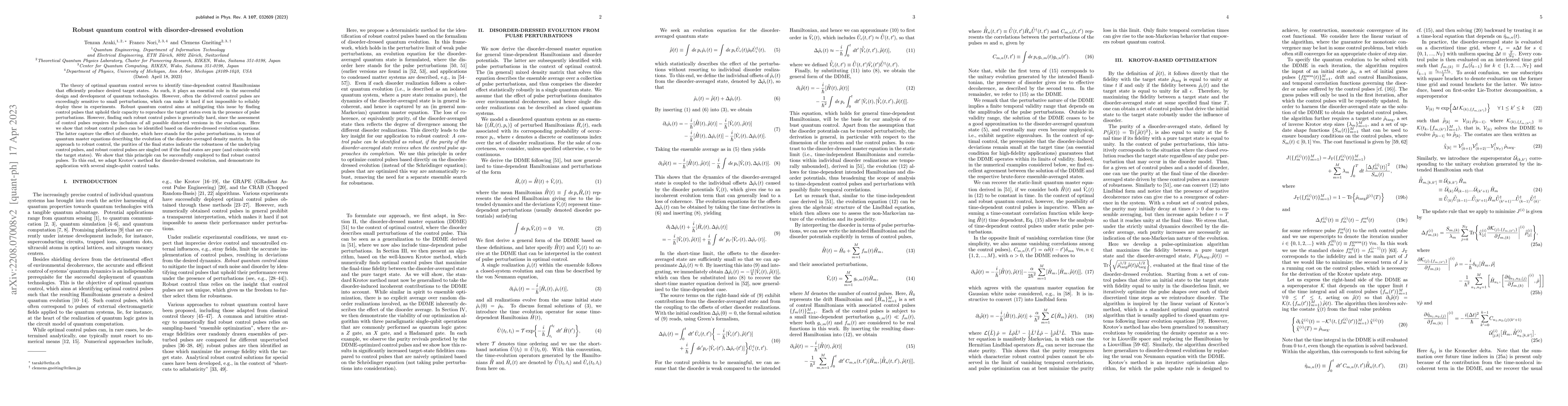 Thumbnail for Robust quantum control with disorder-dressed evolution