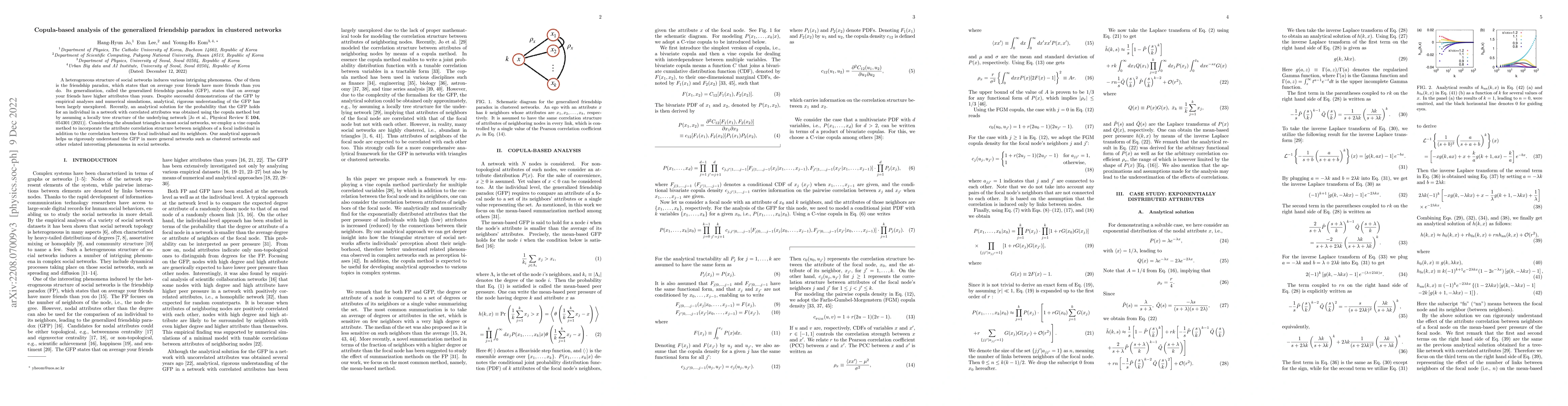 Thumbnail for Copula-based analysis of the generalized friendship paradox in clustered
  networks