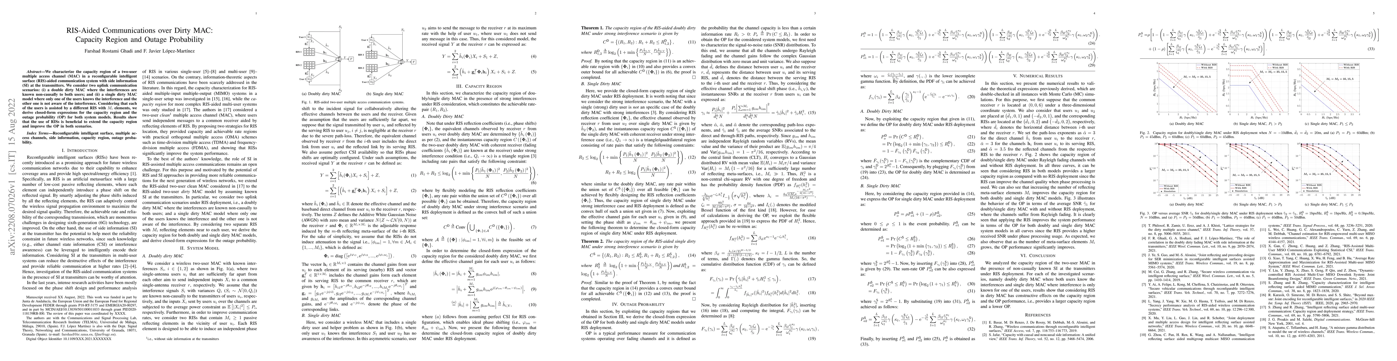 Thumbnail for RIS-Aided Communications over Dirty MAC: Capacity Region and Outage
  Probability