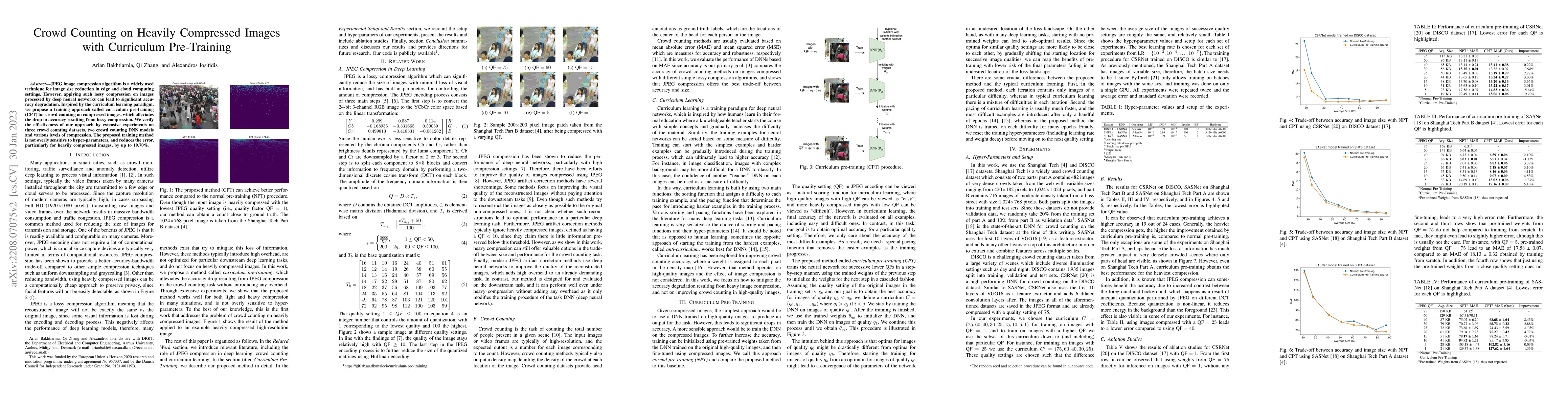 Thumbnail for Crowd Counting on Heavily Compressed Images with Curriculum Pre-Training