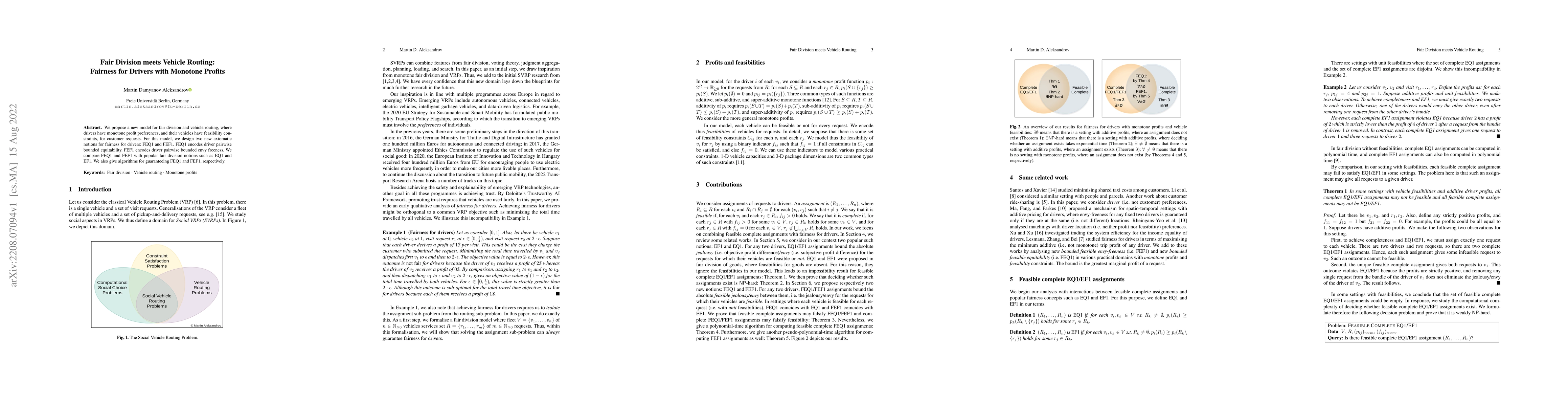 Thumbnail for Fair Division meets Vehicle Routing: Fairness for Drivers with Monotone
  Profits