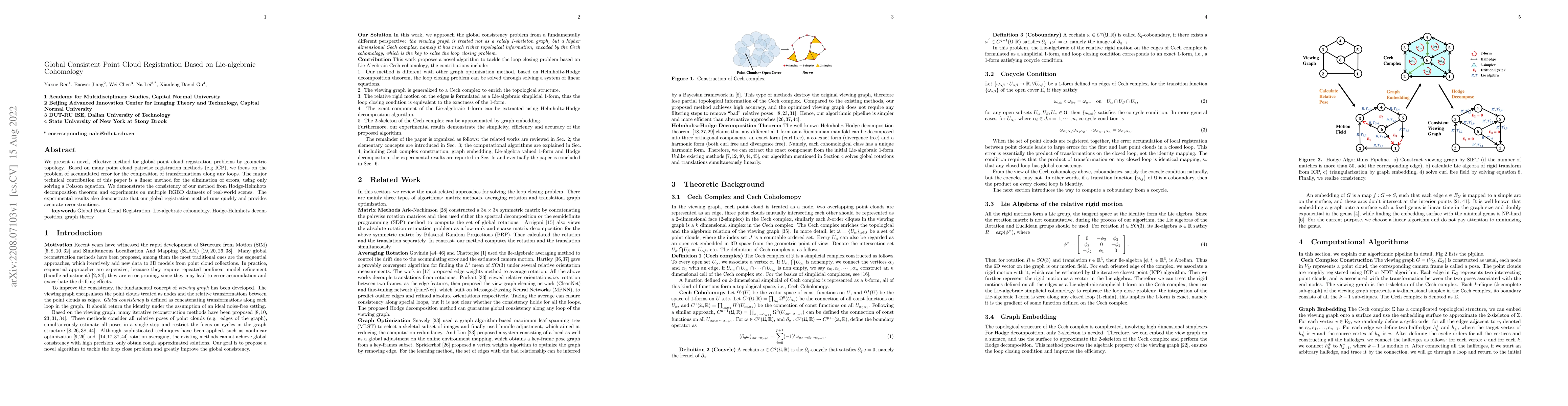 Thumbnail for Global Consistent Point Cloud Registration Based on Lie-algebraic
  Cohomology