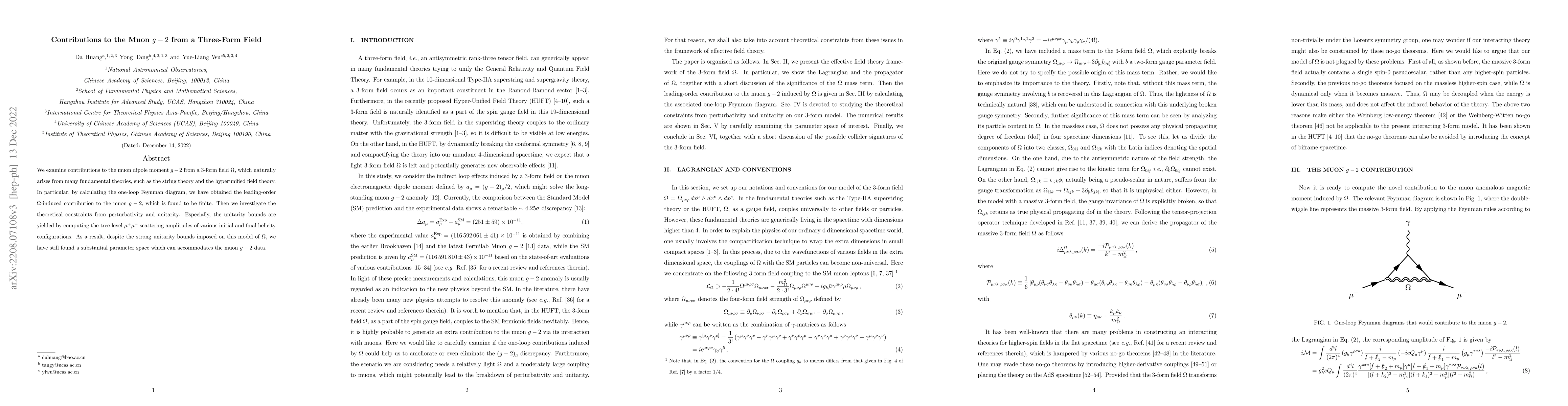 Thumbnail for Contributions to the Muon $g-2$ from a Three-Form Field