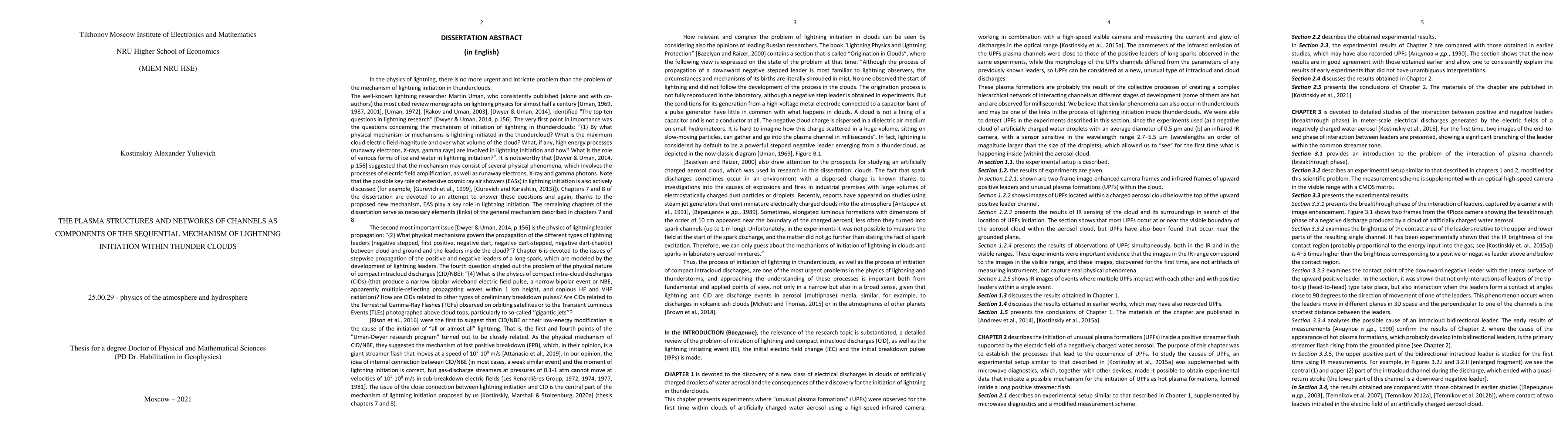 Thumbnail for The Plasma Structures and Networks of Channels as Components of The
  Sequential Mechanism of Lightning Initiation Within Thunder Clouds