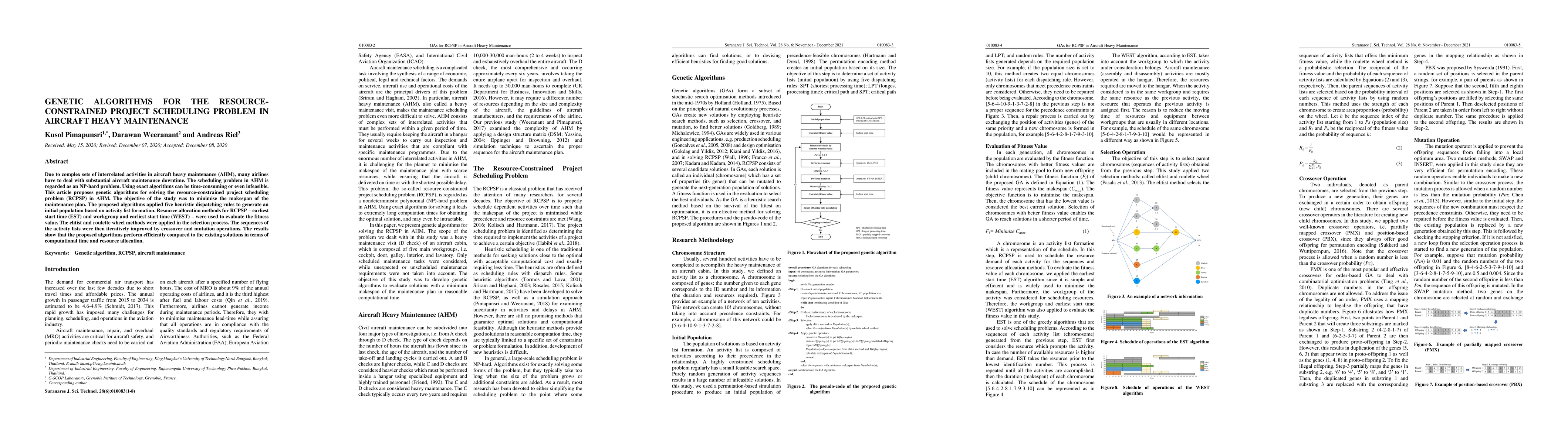 Thumbnail for Genetic algorithms for the resource-constrained project scheduling
  problem in aircraft heavy maintenance