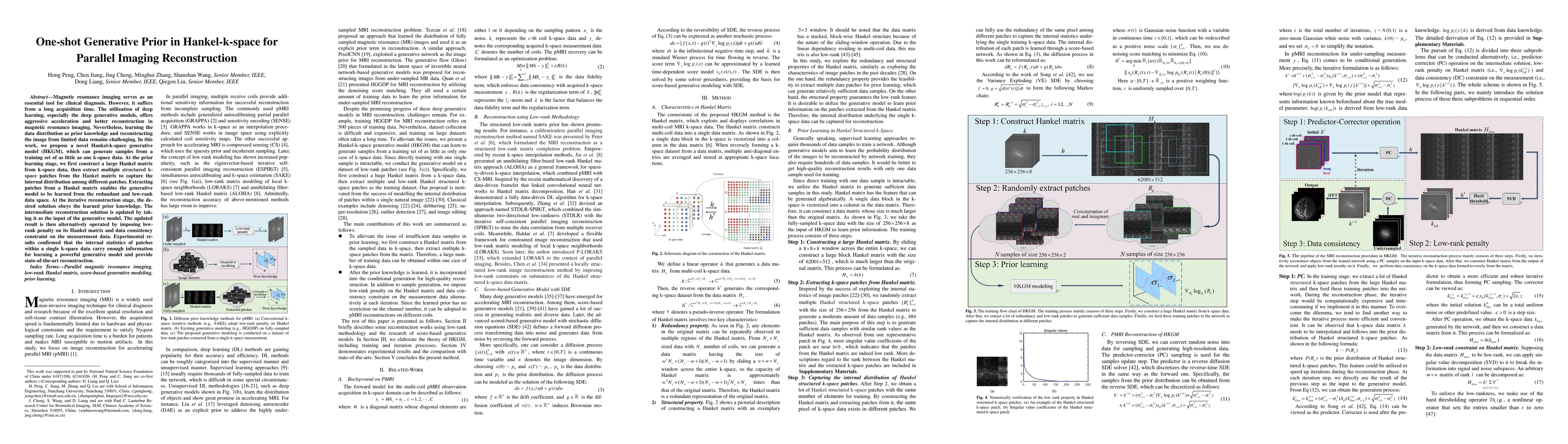 Thumbnail for One-shot Generative Prior in Hankel-k-space for Parallel Imaging
  Reconstruction