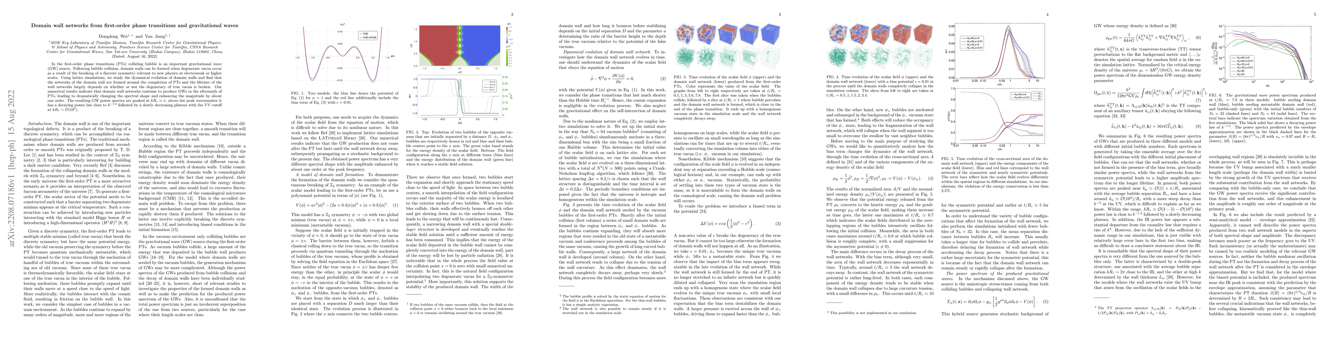 Thumbnail for Domain wall networks from first-order phase transitions and
  gravitational waves