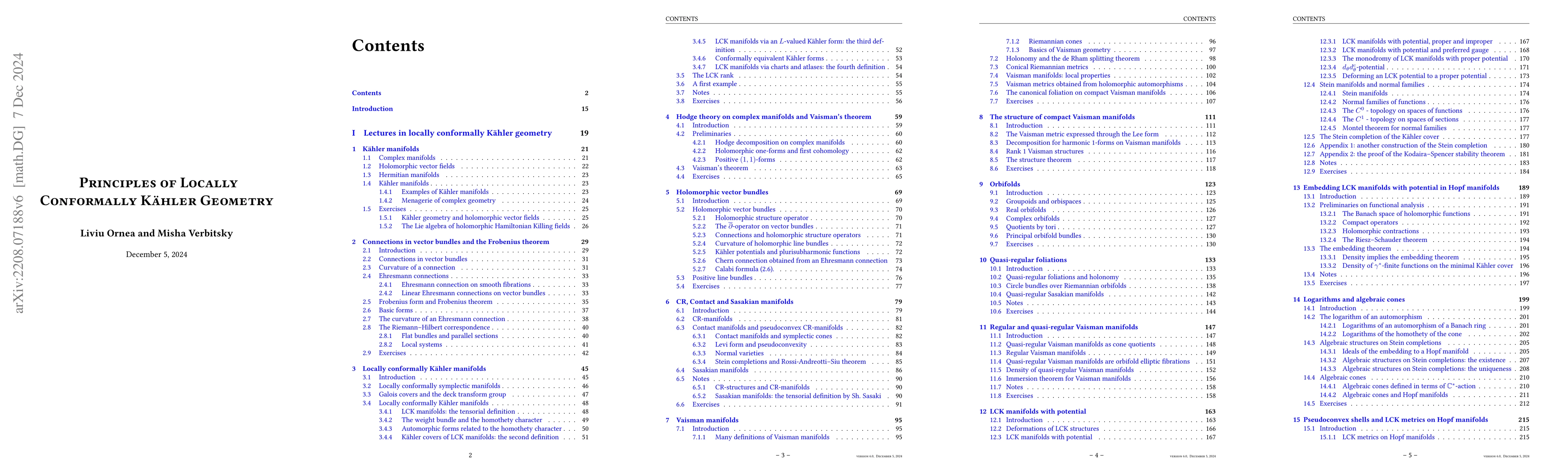 Thumbnail for Principles of Locally Conformally Kahler Geometry