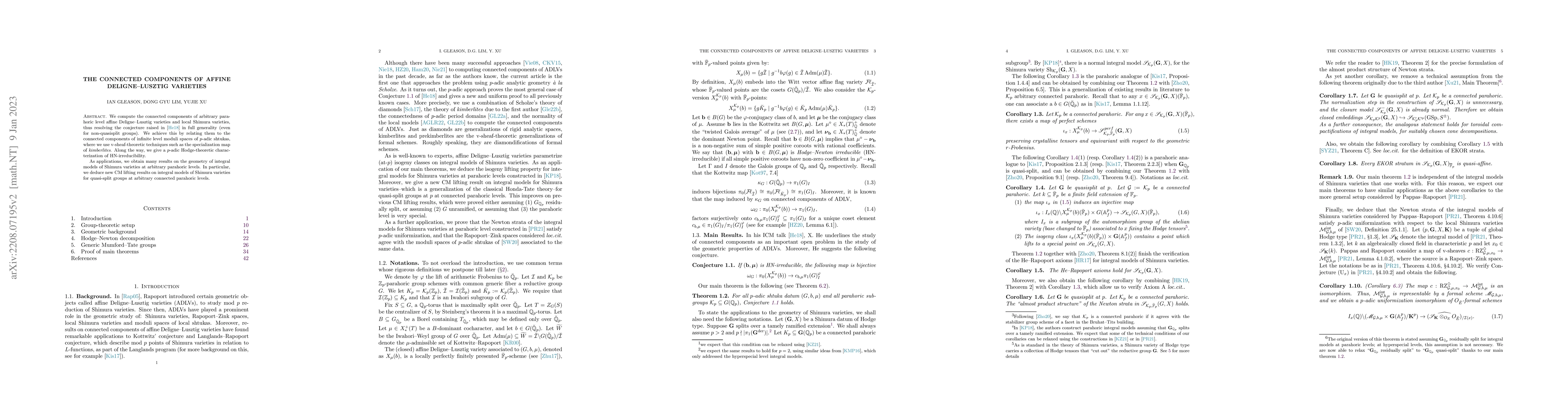 Thumbnail for The connected components of affine Deligne--Lusztig varieties