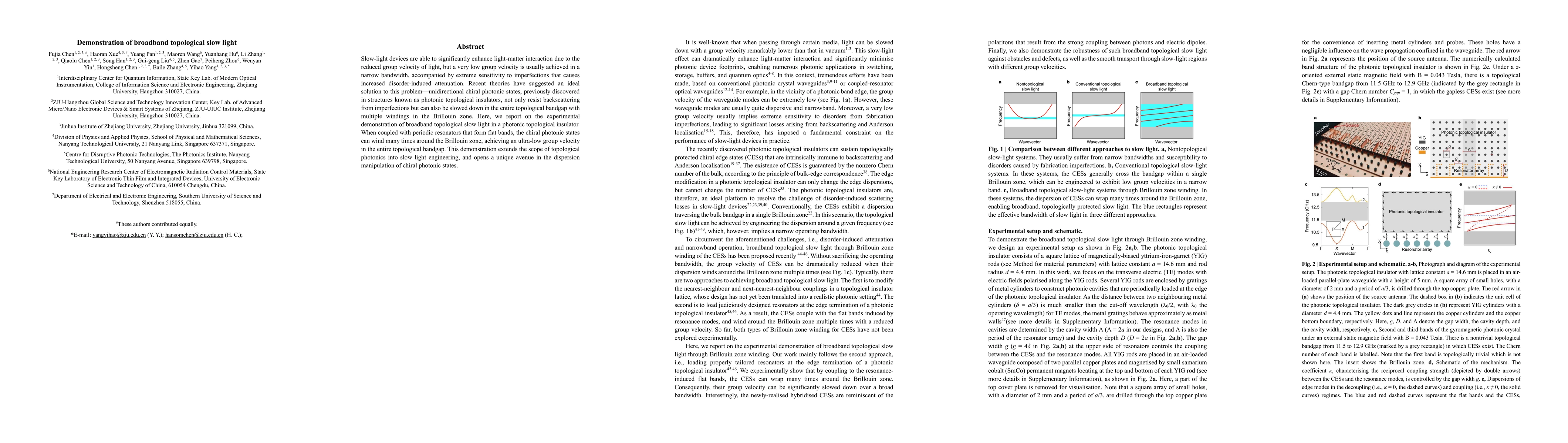 Thumbnail for Demonstration of broadband topological slow light