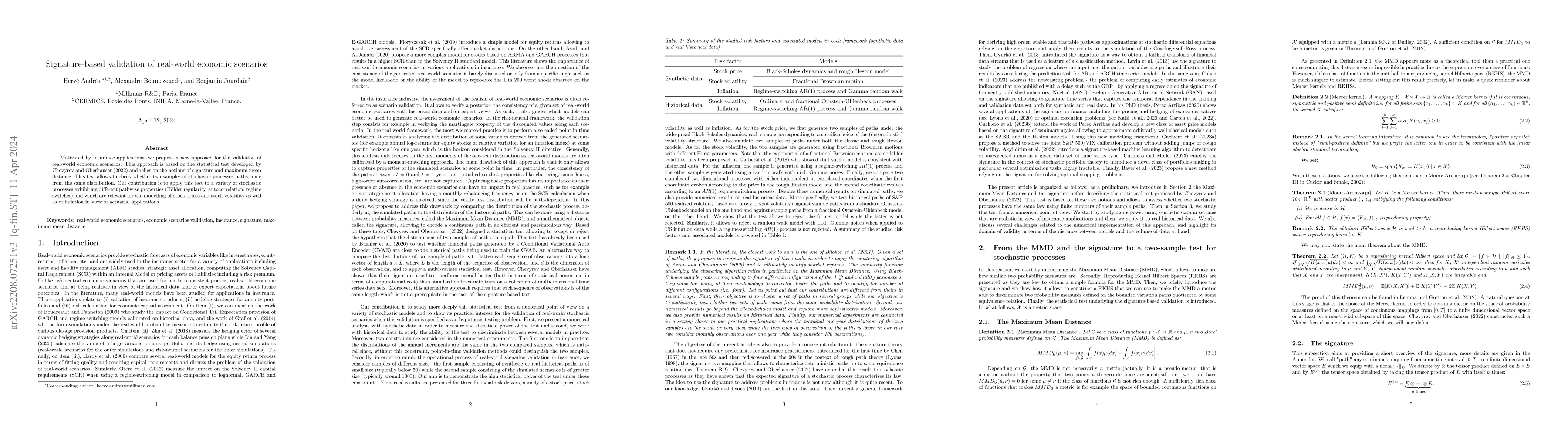 Thumbnail for Signature-based validation of real-world economic scenarios