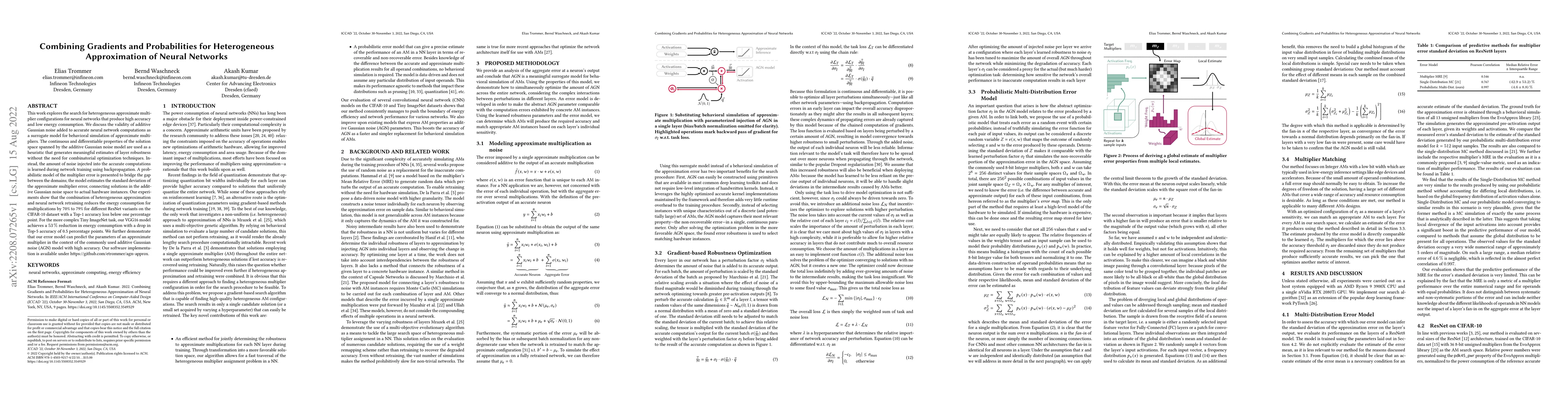 Thumbnail for Combining Gradients and Probabilities for Heterogeneous Approximation of
  Neural Networks