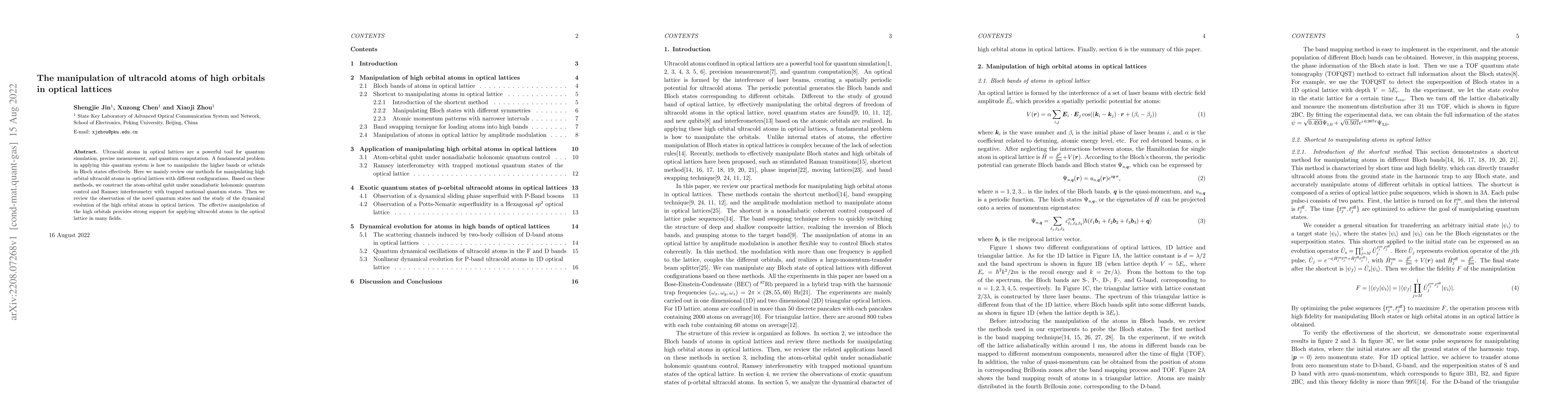 Thumbnail for The manipulation of ultracold atoms of high orbitals in optical lattices