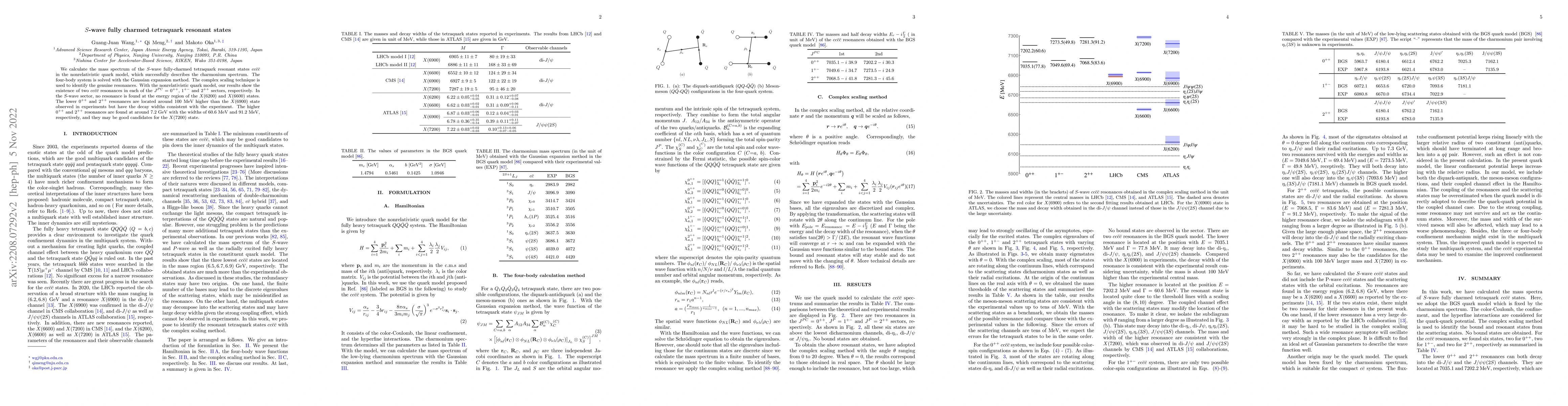 Thumbnail for $S$-wave fully charmed tetraquark resonant states