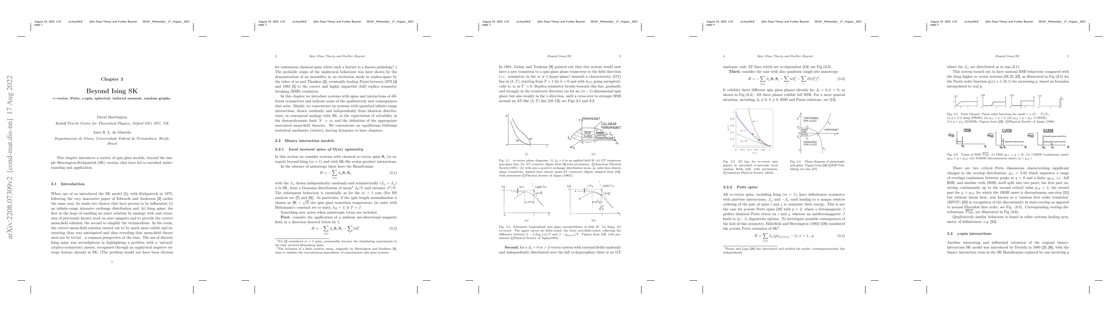 Thumbnail for Beyond Ising SK: m-vector, Potts, p-spin, spherical, induced moment,
  random graphs