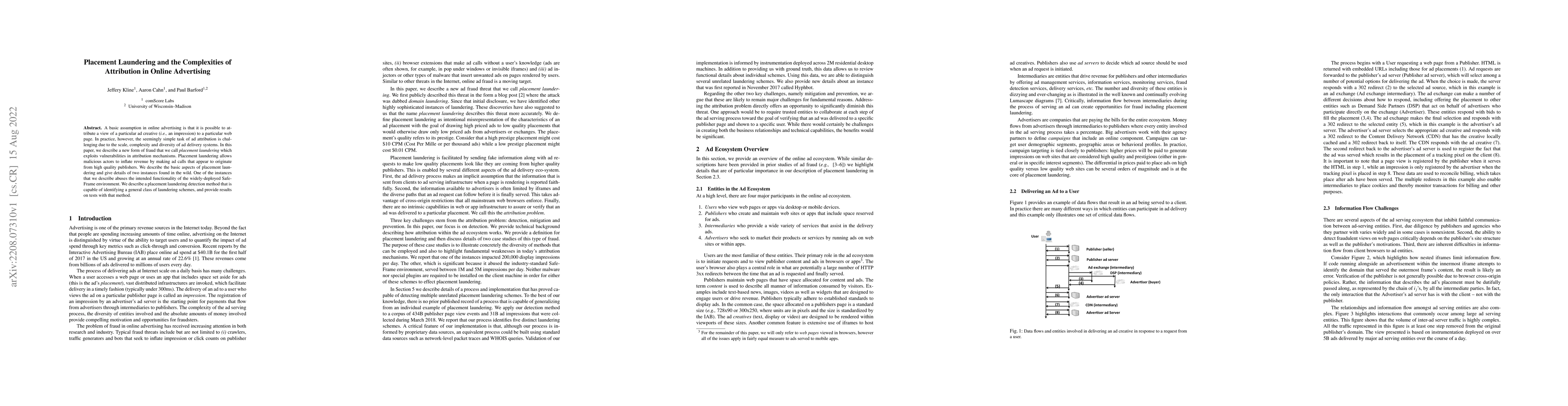 Thumbnail for Placement Laundering and the Complexities of Attribution in Online
  Advertising