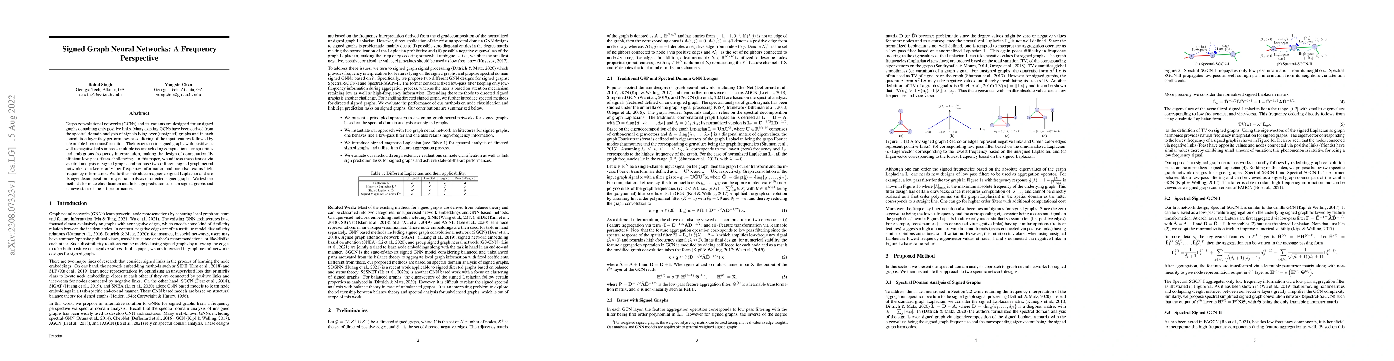 Thumbnail for Signed Graph Neural Networks: A Frequency Perspective