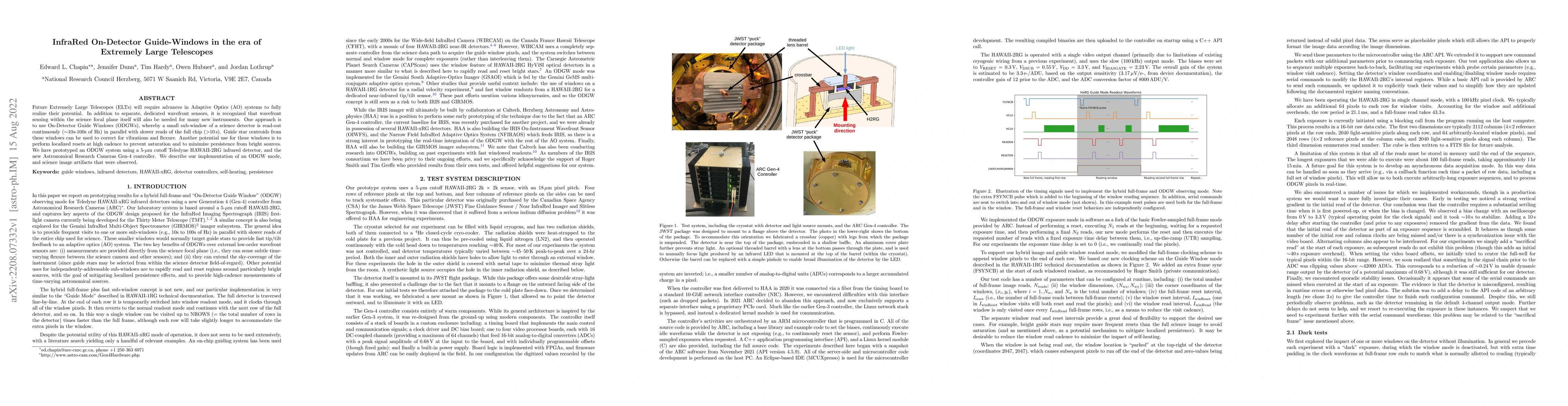 Thumbnail for InfraRed On-Detector Guide-Windows in the era of Extremely Large
  Telescopes