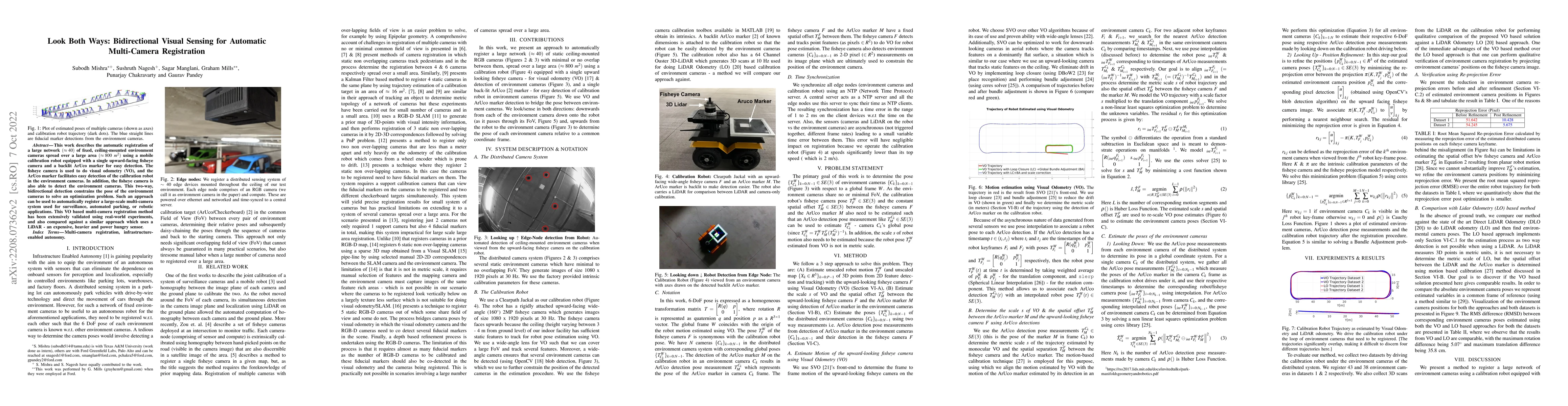Thumbnail for Look Both Ways: Bidirectional Visual Sensing for Automatic Multi-Camera
  Registration