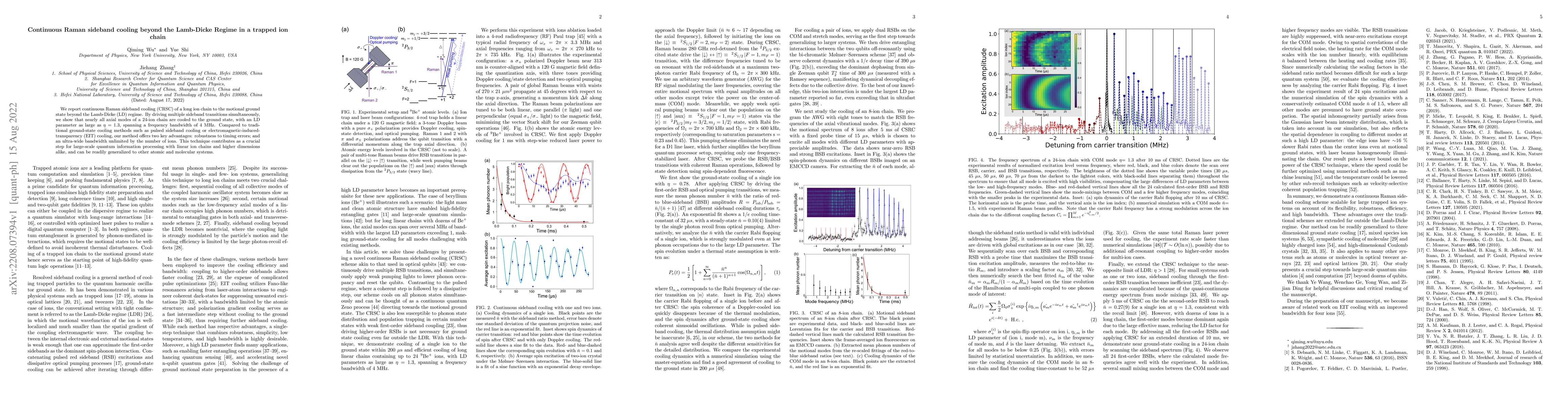Thumbnail for Continuous Raman sideband cooling beyond the Lamb-Dicke Regime in a
  trapped ion chain