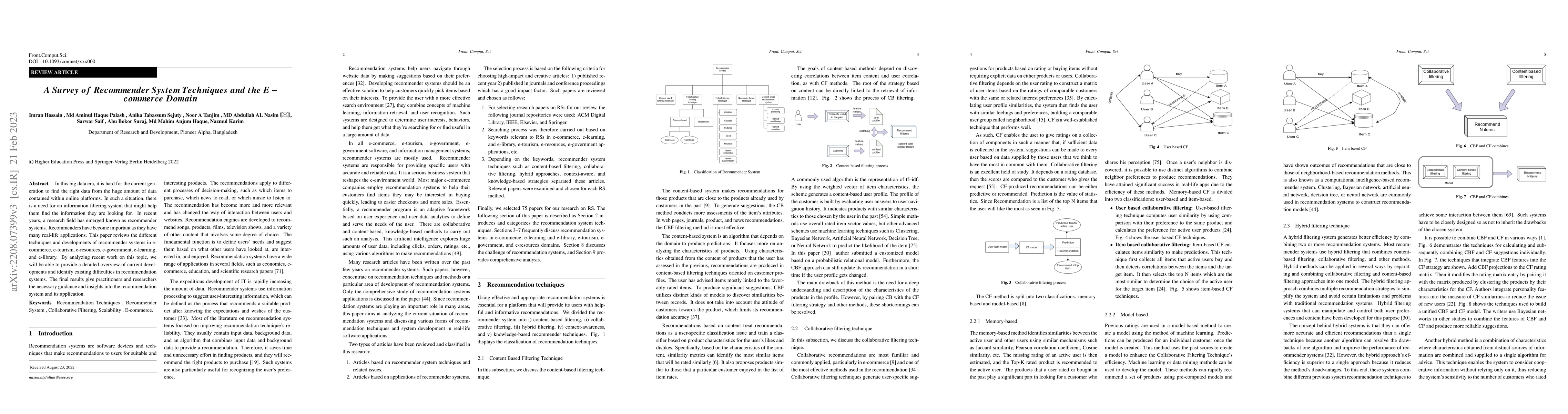 Thumbnail for A Survey of Recommender System Techniques and the Ecommerce Domain