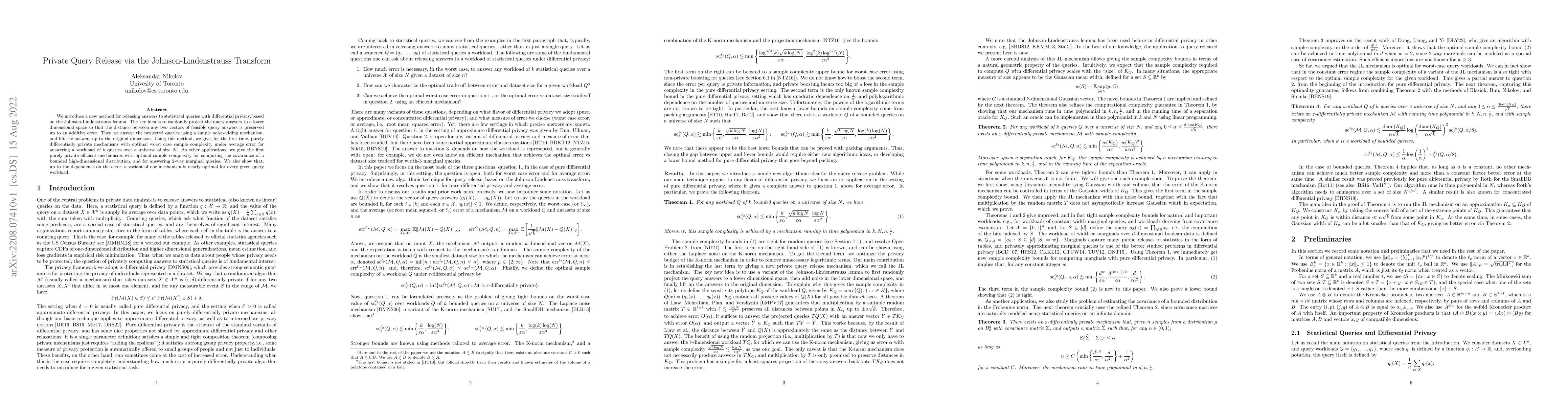 Thumbnail for Private Query Release via the Johnson-Lindenstrauss Transform