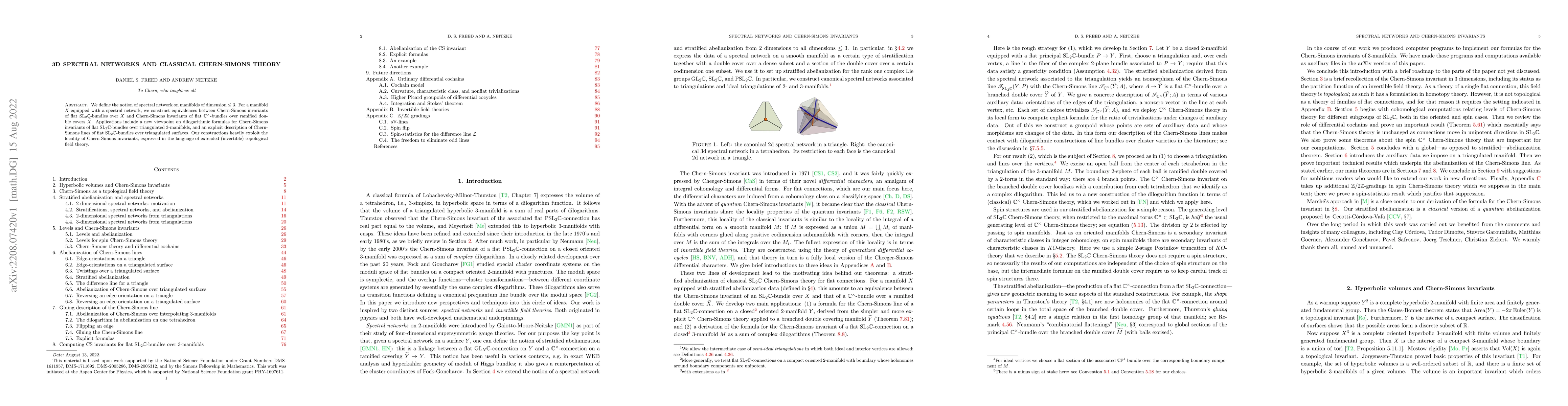 Thumbnail for 3d spectral networks and classical Chern-Simons theory