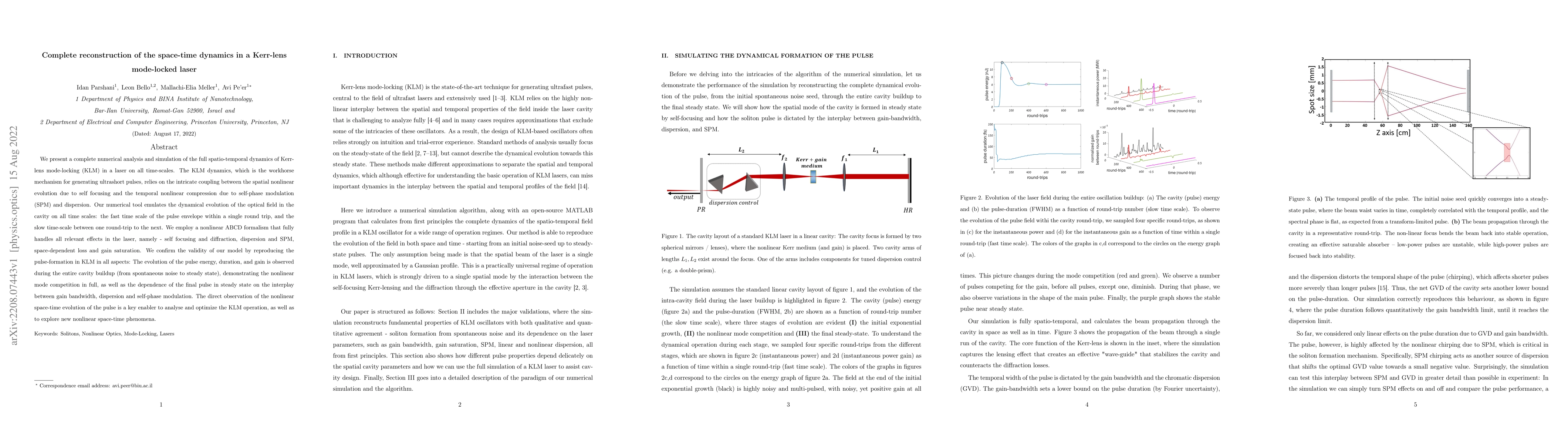 Thumbnail for Complete reconstruction of the space-time dynamics in a Kerr-lens
  mode-locked laser