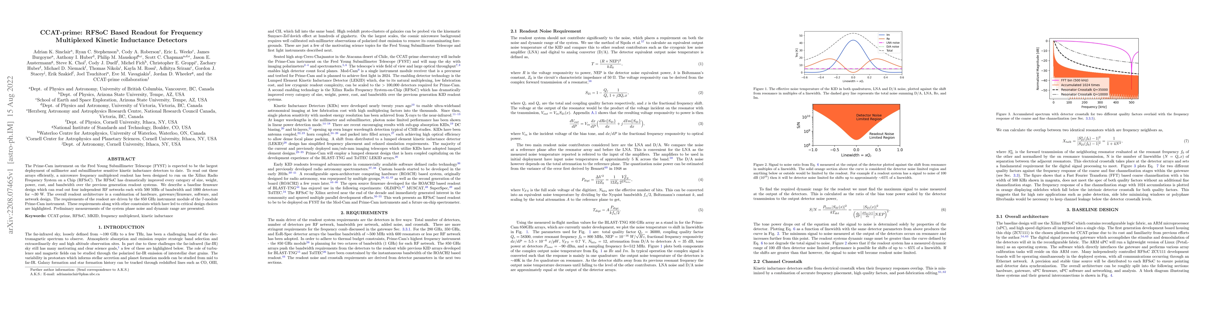 Thumbnail for CCAT-prime: RFSoC Based Readout for Frequency Multiplexed Kinetic
  Inductance Detectors