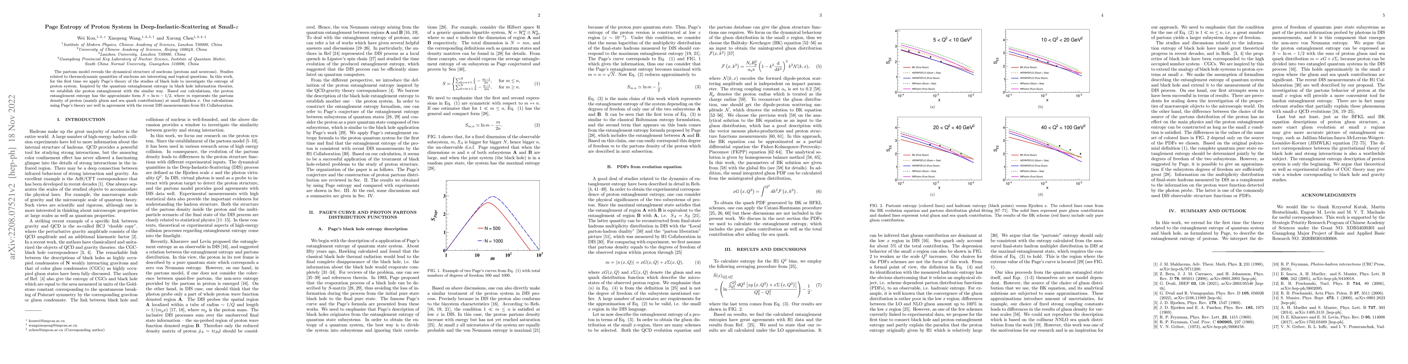 Thumbnail for Page Entropy of Proton System in Deep-Inelastic-Scattering at Small-$x$