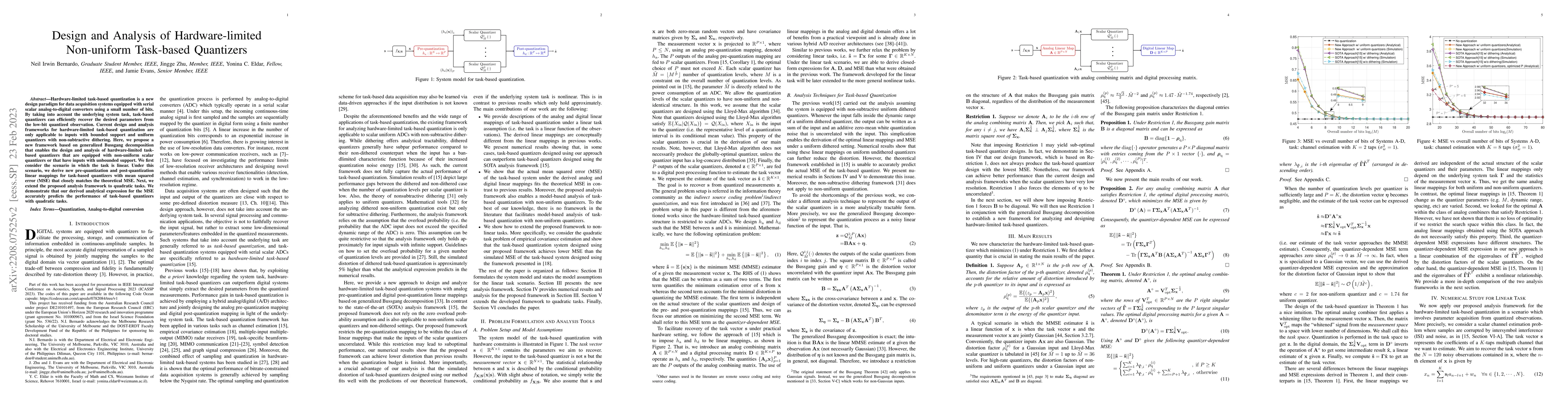 Thumbnail for Design and Analysis of Hardware-limited Non-uniform Task-based
  Quantizers