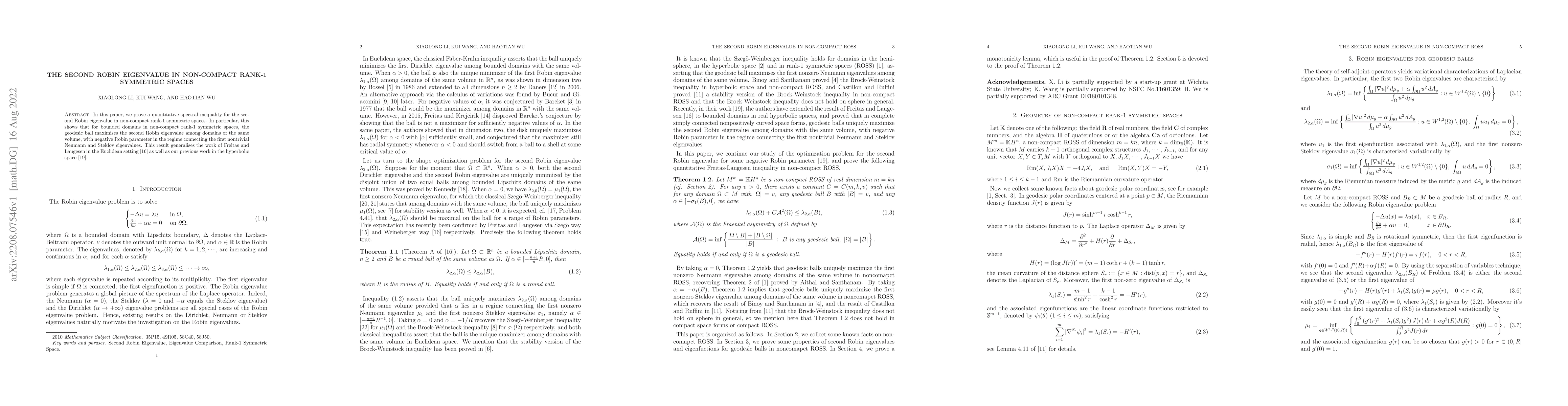 Thumbnail for The second Robin eigenvalue in non-compact rank-1 symmetric spaces