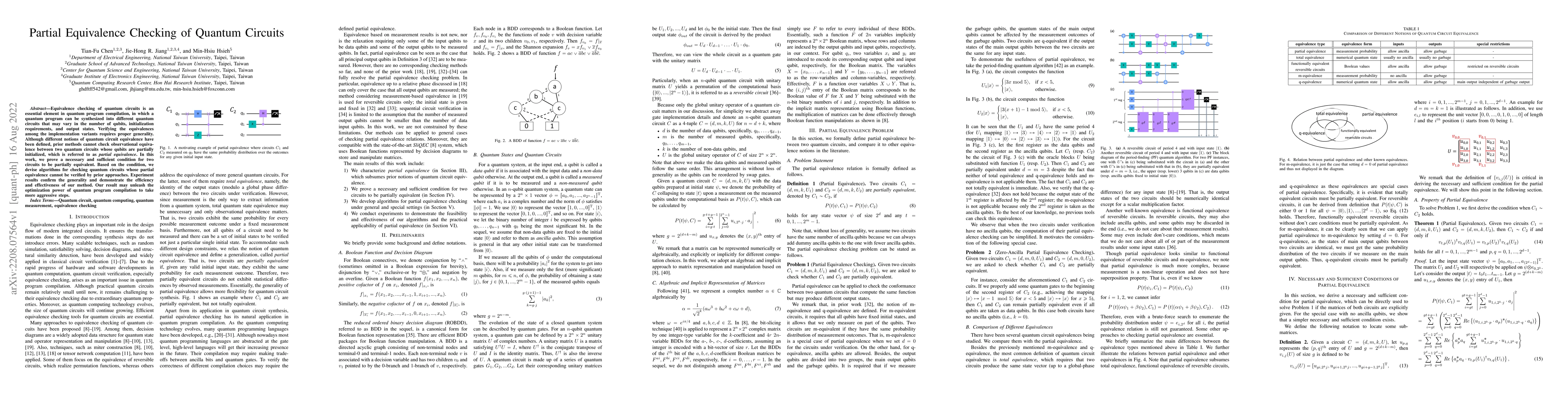 Thumbnail for Partial Equivalence Checking of Quantum Circuits