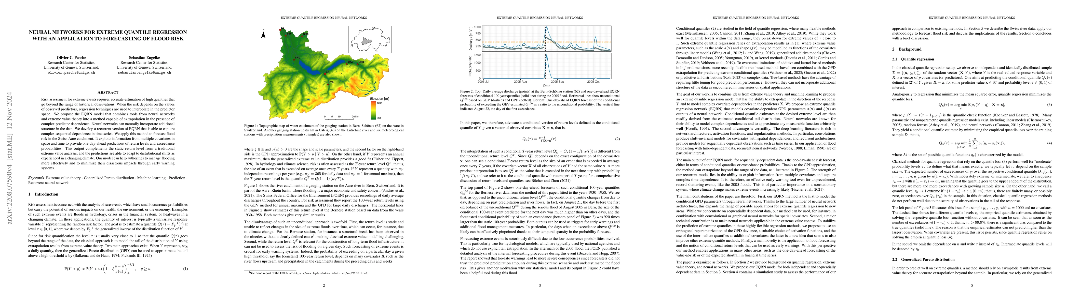 Thumbnail for Neural Networks for Extreme Quantile Regression with an Application to
  Forecasting of Flood Risk