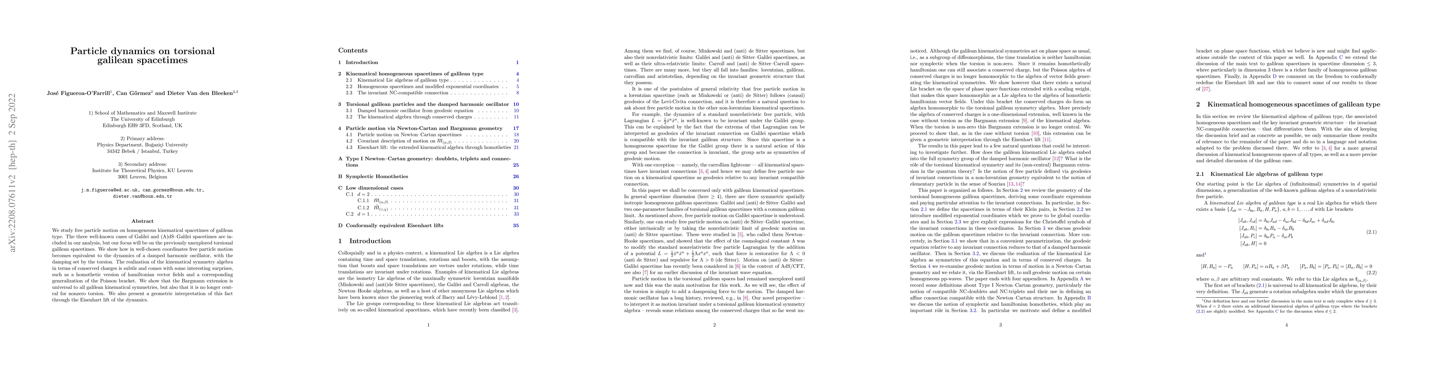 Thumbnail for Particle dynamics on torsional galilean spacetimes