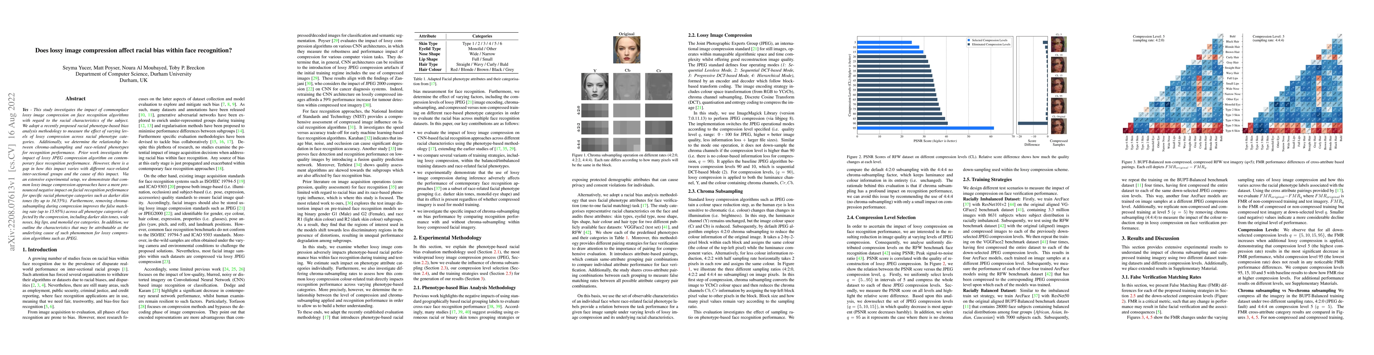 Thumbnail for Does lossy image compression affect racial bias within face recognition?