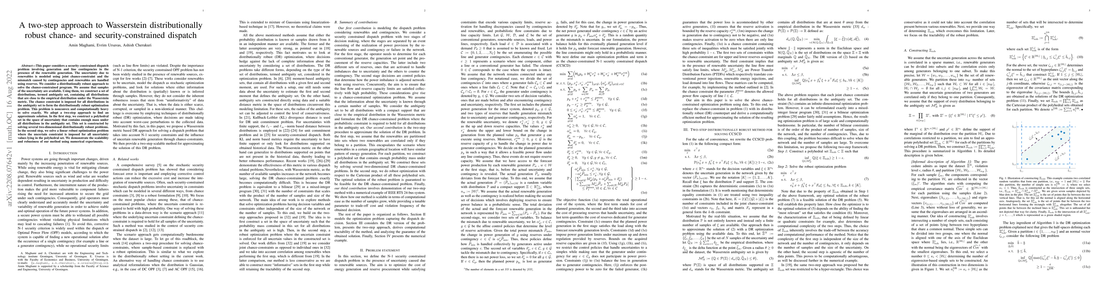 Thumbnail for A two-step approach to Wasserstein distributionally robust chance- and
  security-constrained dispatch