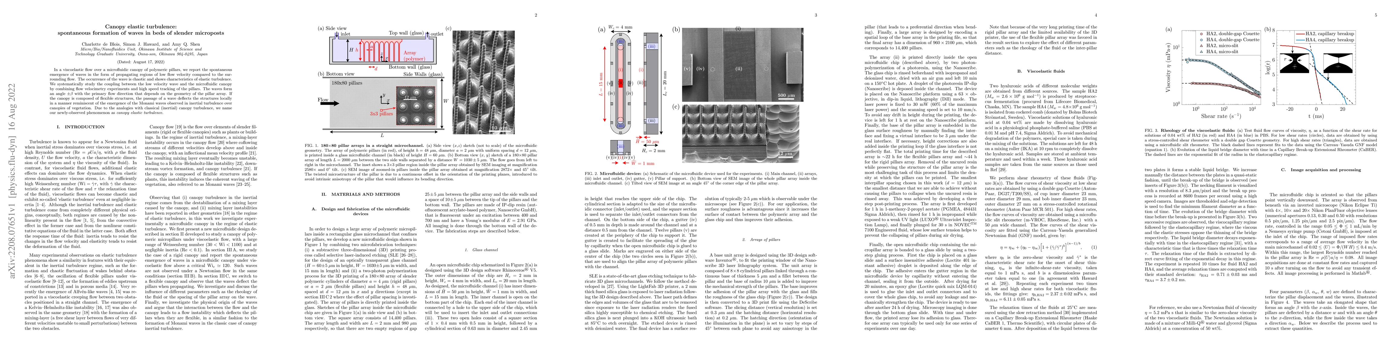 Thumbnail for Canopy elastic turbulence: spontaneous formation of waves in beds of
  slender microposts