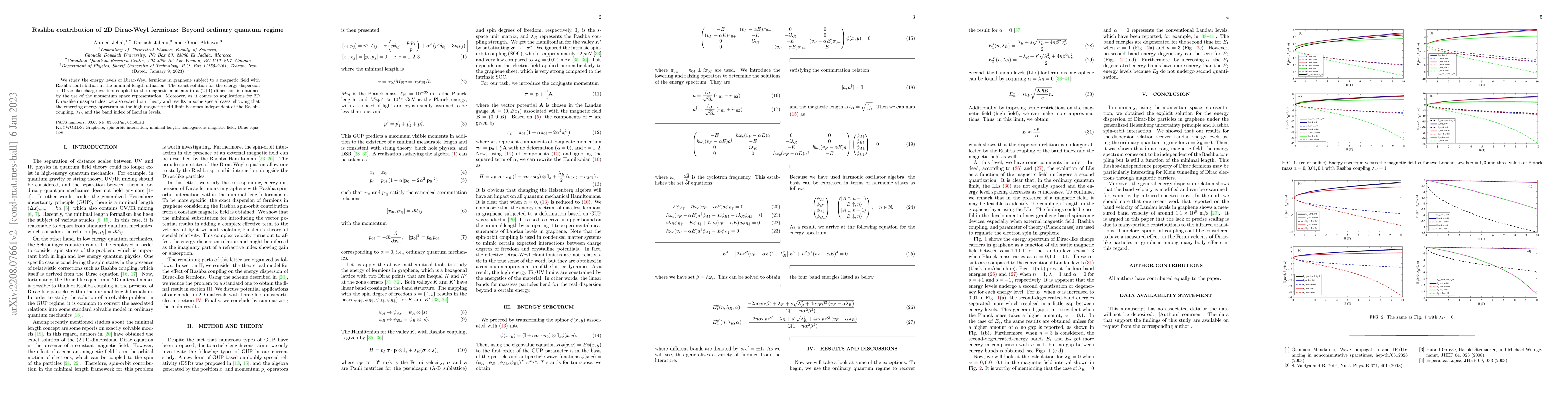 Thumbnail for Rashba contribution of 2D Dirac-Weyl fermions: Beyond ordinary quantum
  regime