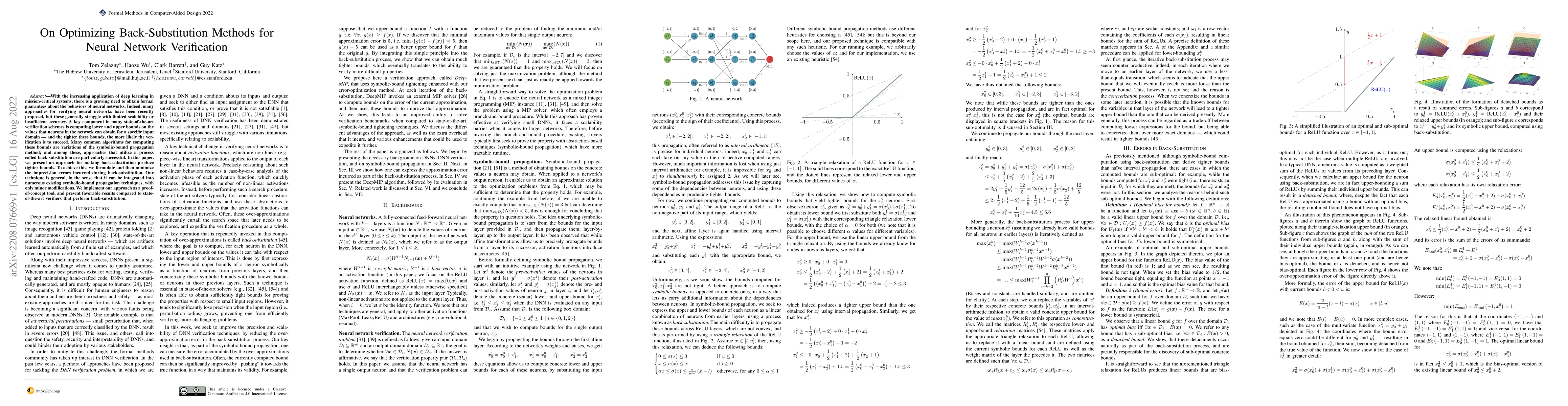 Thumbnail for On Optimizing Back-Substitution Methods for Neural Network Verification