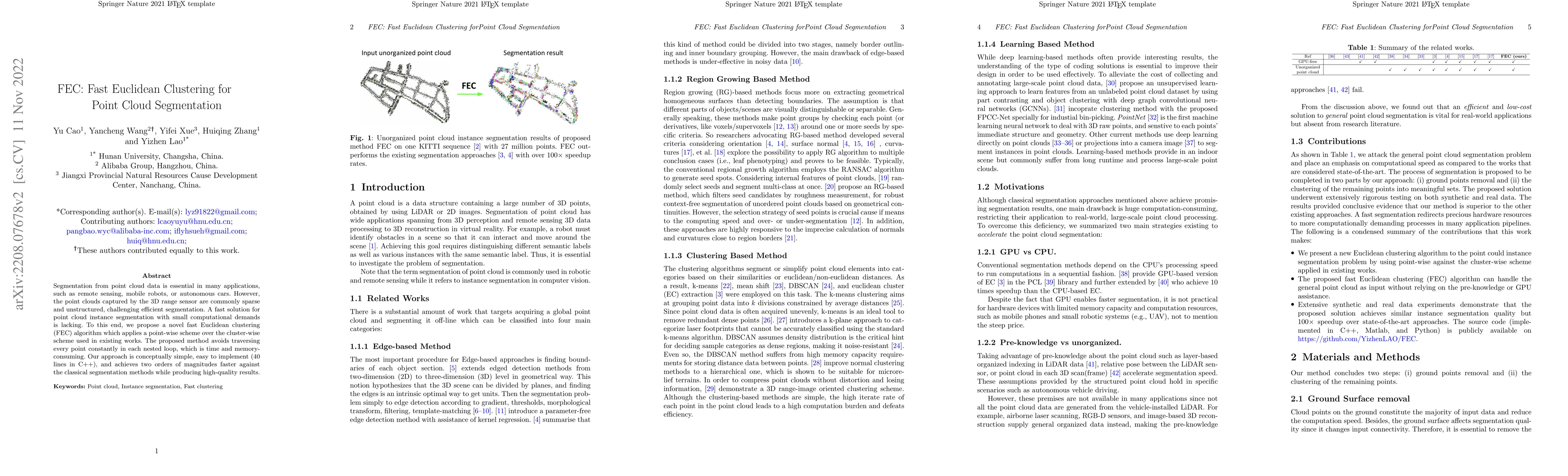 Thumbnail for FEC: Fast Euclidean Clustering for Point Cloud Segmentation